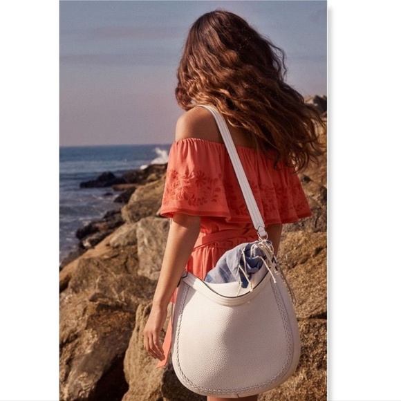 New REBECCA MINKOFF Blood Orange Convertible Hobo - Picture 3 of 8